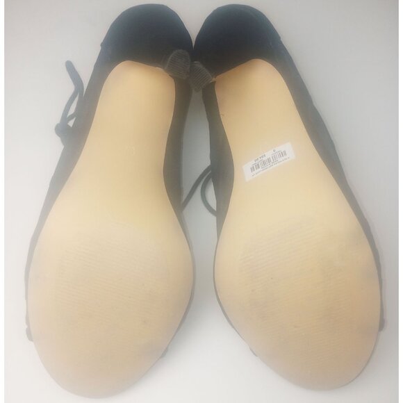 Torrid Black Polka Dot Mesh Lace Up Tie Zipper Stiletto Heels Size 9W - Picture 10 of 12